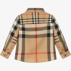 Burberry Tops*Baby Boys Beige Check Shirt