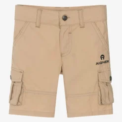 AIGNER Shorts|Shorts*Baby Boys Beige Cotton Cargo Shorts