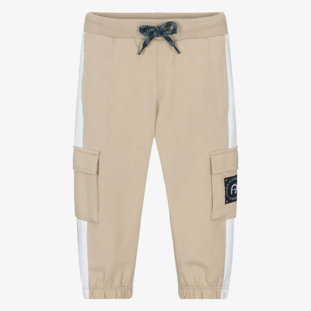 AIGNER Trousers|Trousers*Baby Boys Beige Cotton Cargo Joggers
