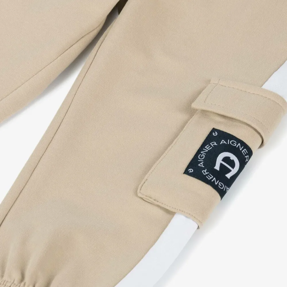 AIGNER Trousers|Trousers*Baby Boys Beige Cotton Cargo Joggers