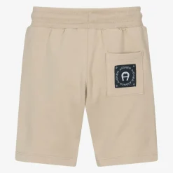 AIGNER Shorts|Shorts*Baby Boys Beige Cotton Logo Tape Shorts