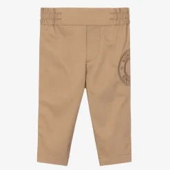 Burberry Trousers|Trousers*Baby Boys Beige Cotton Trousers