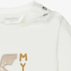 Mayoral Newborn Tracksuits*Baby Boys Beige Cotton Tracksuit Set