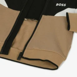 BOSS Tracksuits*Baby Boys Beige Cotton Tracksuit Set
