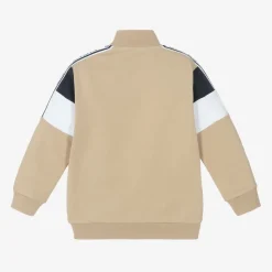 AIGNER Tops*Baby Boys Beige Cotton Zip-Up Top