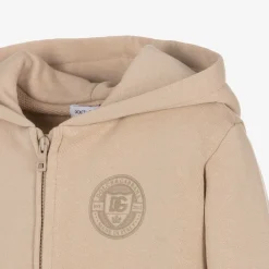 Dolce amp; Gabbana Tops*Baby Boys Beige Cotton Zip-Up Top