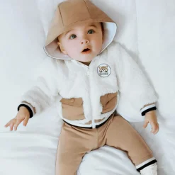BOSS Tracksuits*Baby Boys Beige Fleece Tracksuit