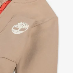 Timberland Tops*Baby Boys Beige Organic  Zip-Up Top