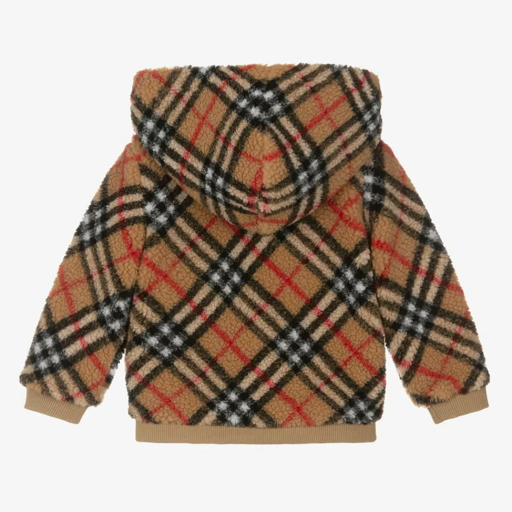 Burberry Tops*Baby Boys Beige Vintage Check Zip-Up Hoodie