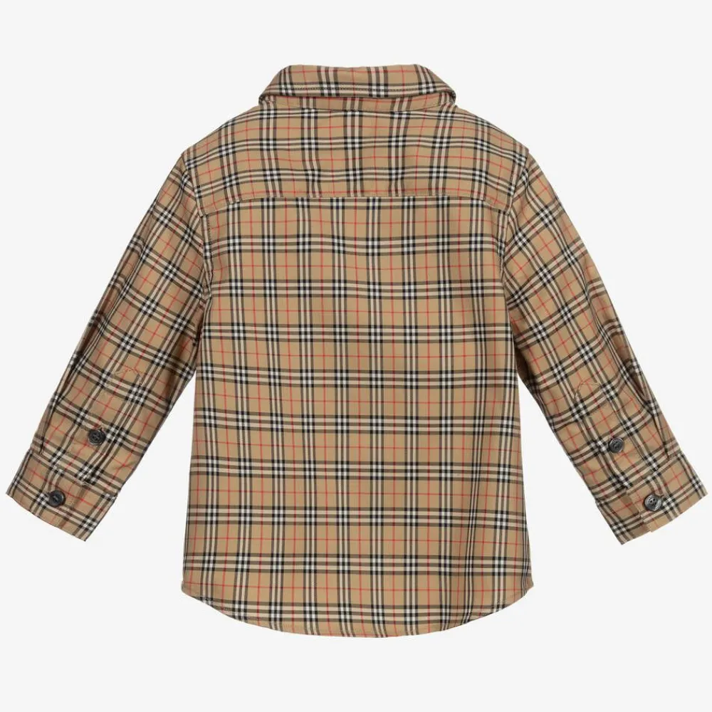 Burberry Tops*Baby Boys Beige Vintage Check Shirt