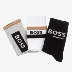 BOSS Socks|Socks*Baby Boys Black & Grey Socks (3 Pack)