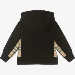 Burberry Tops*Baby Boys Black Check Zip-Up Top