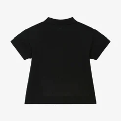 Burberry Tops*Baby Boys Black Cotton Piqué Polo Shirt