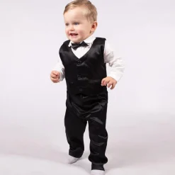Beau KiD Suits*Baby Boys Black Waistcoat Suit