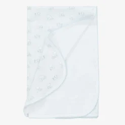 Kissy Kissy Blankets & Shawls*Baby Boys Blue Cotton Beary Besties Blanket (73cm)