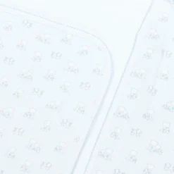 Kissy Kissy Blankets & Shawls*Baby Boys Blue Cotton Beary Besties Blanket (73cm)