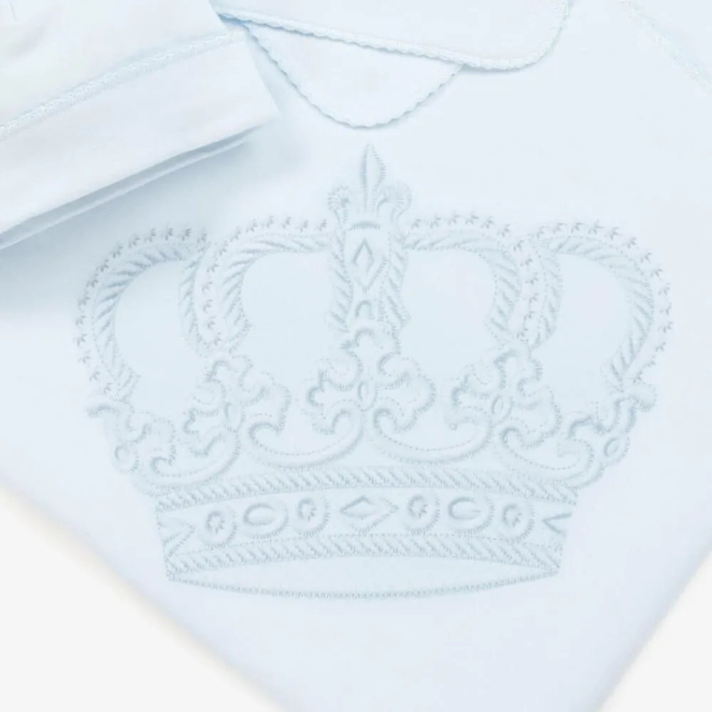 Sofija Gifts|Blankets & Shawls*Baby Boys Blue Cotton Blanket & Hat Gift Set