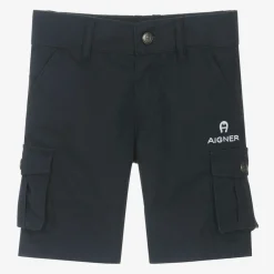 AIGNER Shorts|Shorts*Baby Boys Blue Cotton Cargo Shorts