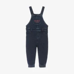 Guess Trousers*Baby Boys Blue Cotton Dungarees
