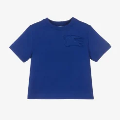Burberry Tops*Baby Boys Blue Cotton EKD T-Shirt