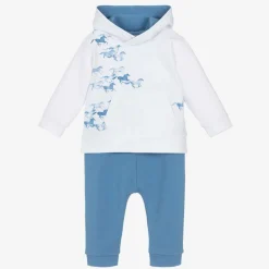 Sofija Tracksuits*Baby Boys Blue Cotton Horse Tracksuit