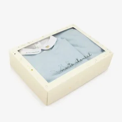 Marie-Chantal Gifts*Baby Boys Blue Cotton Knit Trouser Set