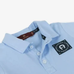AIGNER Tops|Tops*Baby Boys Blue Cotton Polo Shirt