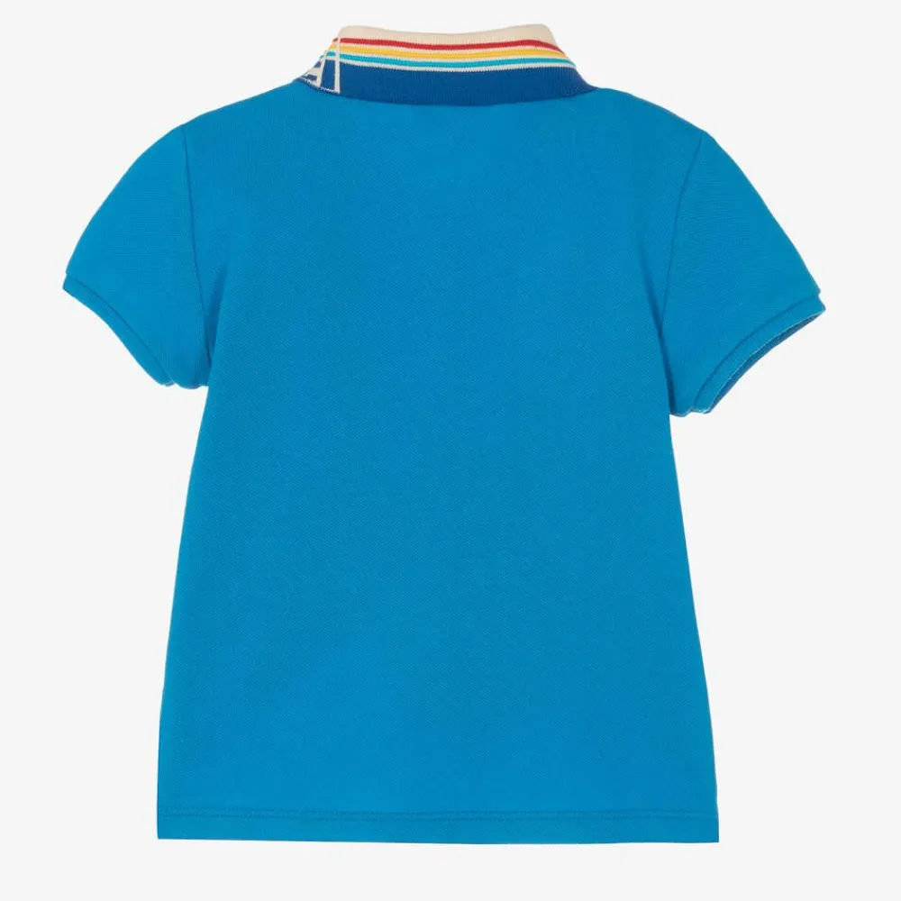 Gucci Tops*Baby Boys Blue Cotton Polo Shirt