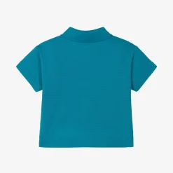Burberry Tops*Baby Boys Blue Cotton Polo Shirt