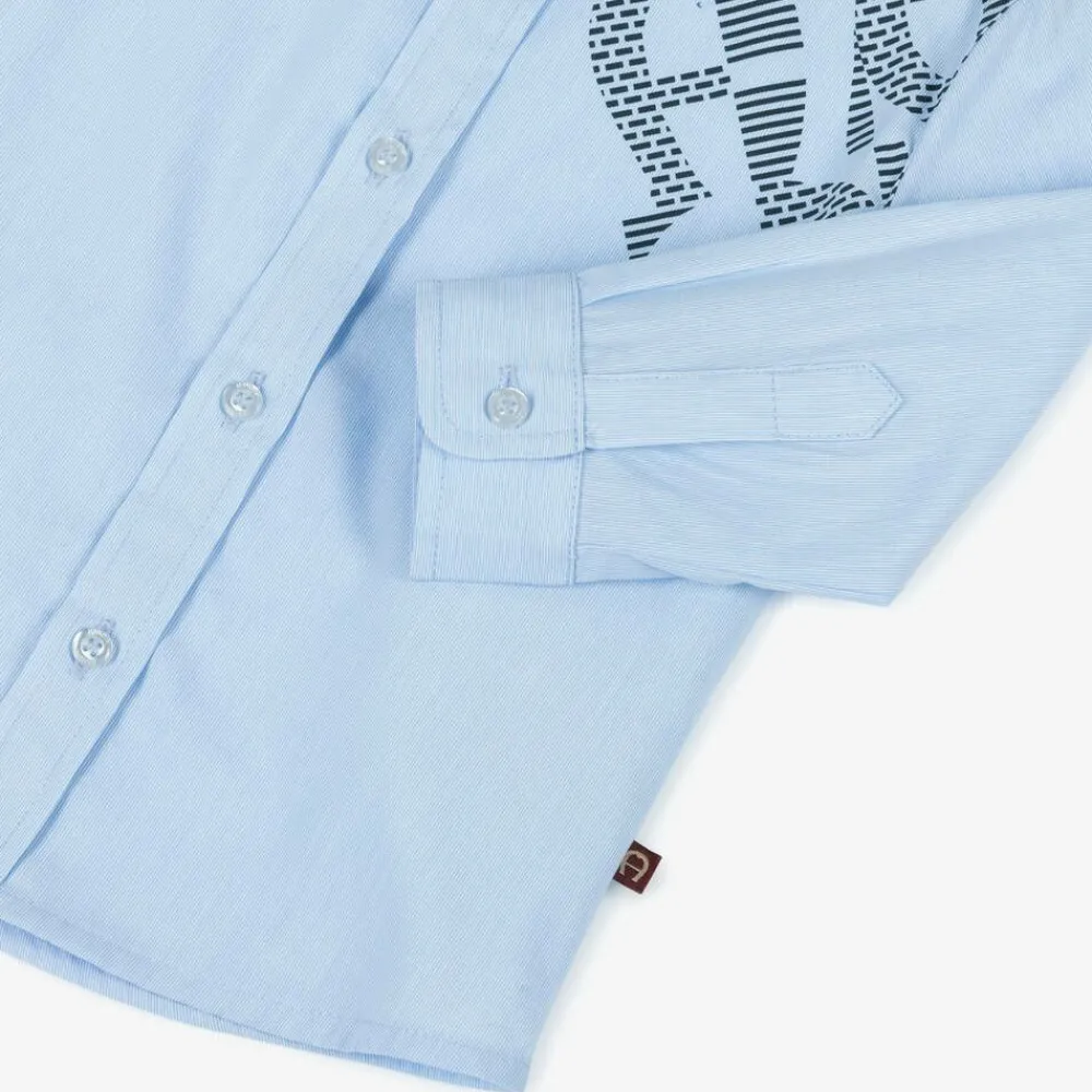 AIGNER Tops|Tops*Baby Boys Blue Cotton Shirt