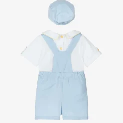 Beau KiD Outfit Sets|Outfit Sets*Baby Boys Blue Cotton Smocked Shorts Set