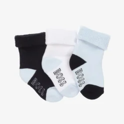 BOSS Gifts|Socks*Baby Boys Blue Cotton Socks (3 Pack)
