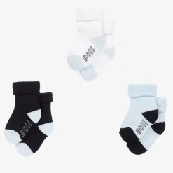 BOSS Gifts|Socks*Baby Boys Blue Cotton Socks (3 Pack)
