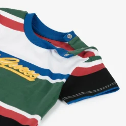 Guess Outfit Sets|Outfit Sets*Baby Boys Blue Cotton Striped Shorts Set