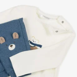 Mayoral Newborn Tracksuits*Baby Boys Blue Cotton Tracksuit Set