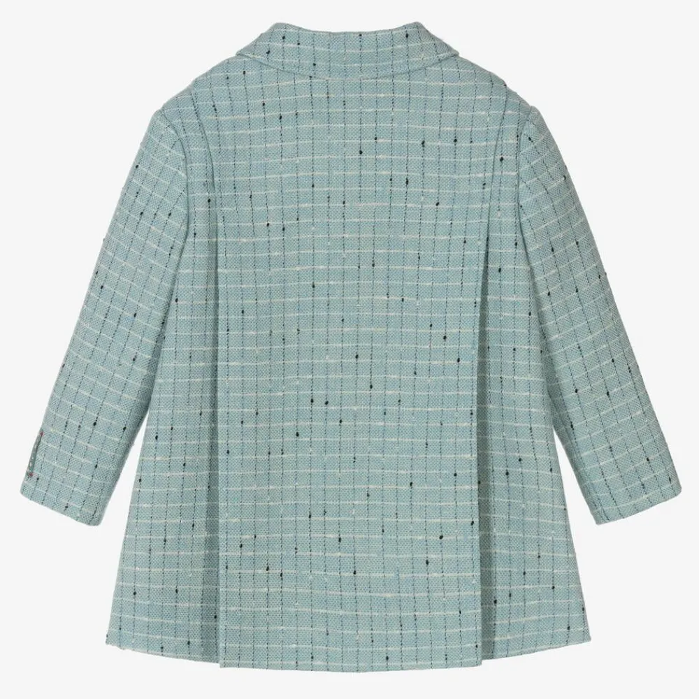 Gucci Coats & Jackets*Baby Boys Blue Damier Wool Check Coat