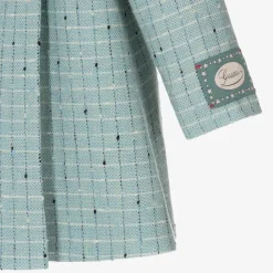 Gucci Coats & Jackets*Baby Boys Blue Damier Wool Check Coat