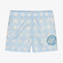 Versace Swimwear*Baby Boys Blue Stella Marina Swim Shorts