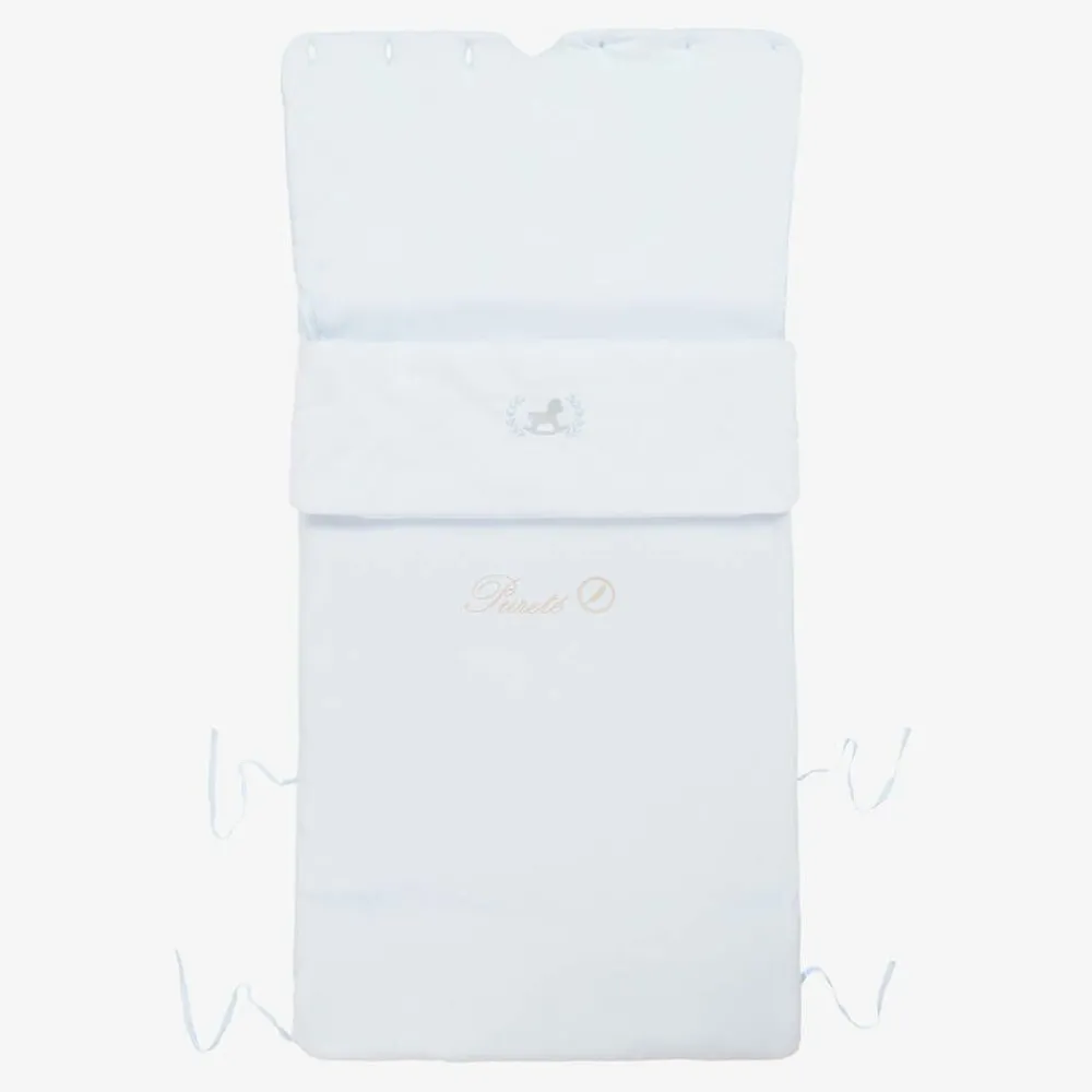 Pureté Du... Bébé Nests*Baby Boys Blue Velour Nest (87cm)