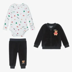 Guess Outfit Sets|Outfit Sets*Baby Boys Blue Velour Tracksuit Set