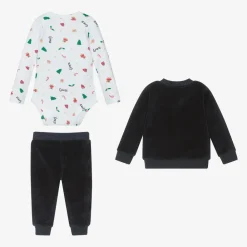 Guess Outfit Sets|Outfit Sets*Baby Boys Blue Velour Tracksuit Set