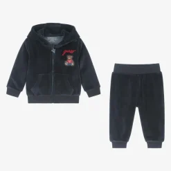 Guess Tracksuits|Tracksuits*Baby Boys Blue Velour Tracksuit
