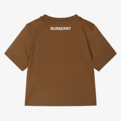 Burberry Tops*Baby Boys Brown Cotton T-Shirt DarkBirchBrown