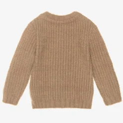 Jamiks Tops*Baby Boys Brown Wool & Cashmere Sweater