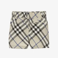 Burberry Shorts*Baby Boys Grey Check Cotton Shorts