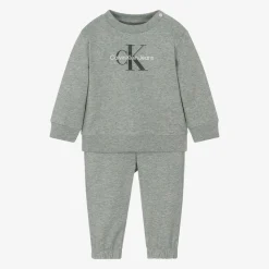 Calvin Klein Tracksuits|Tracksuits*Baby Boys Grey Cotton Monogram Tracksuit