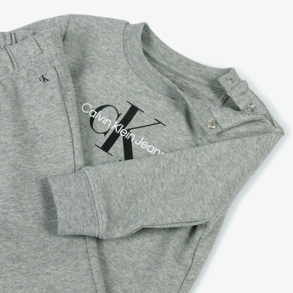 Calvin Klein Tracksuits|Tracksuits*Baby Boys Grey Cotton Monogram Tracksuit