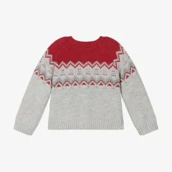 Boboli Tops*Baby Boys Grey Knitted Cardigan