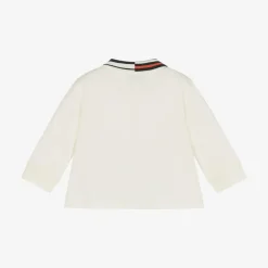 Emporio Armani Tops*Baby Boys Ivory Cotton Polo Shirt