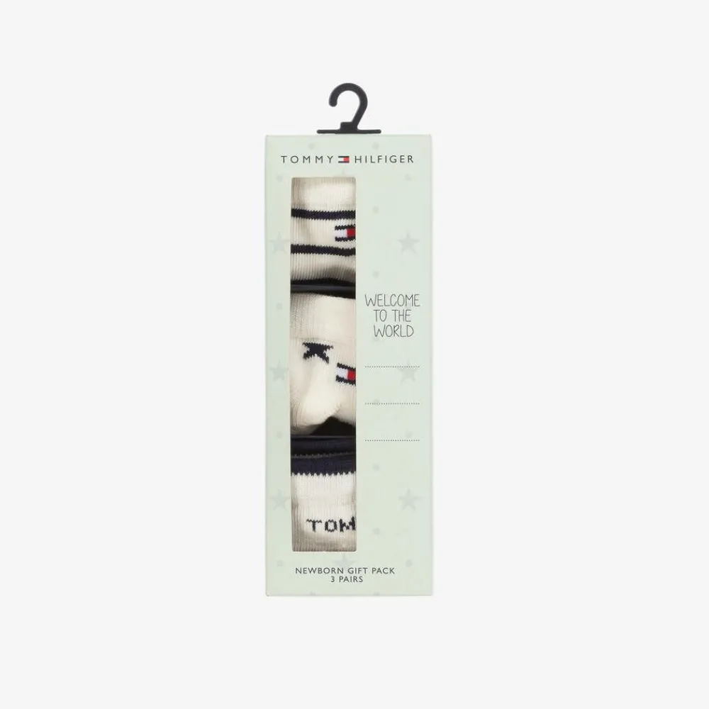 Tommy Hilfiger Socks|Socks*Baby Boys Ivory Cotton Socks (3 Pack)